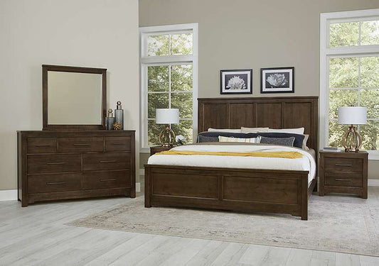 Vaughan Bassett - Crafted Cherry - Artisan and Post Queen Six Panel Bed - 150-558-855-922 veiw 2