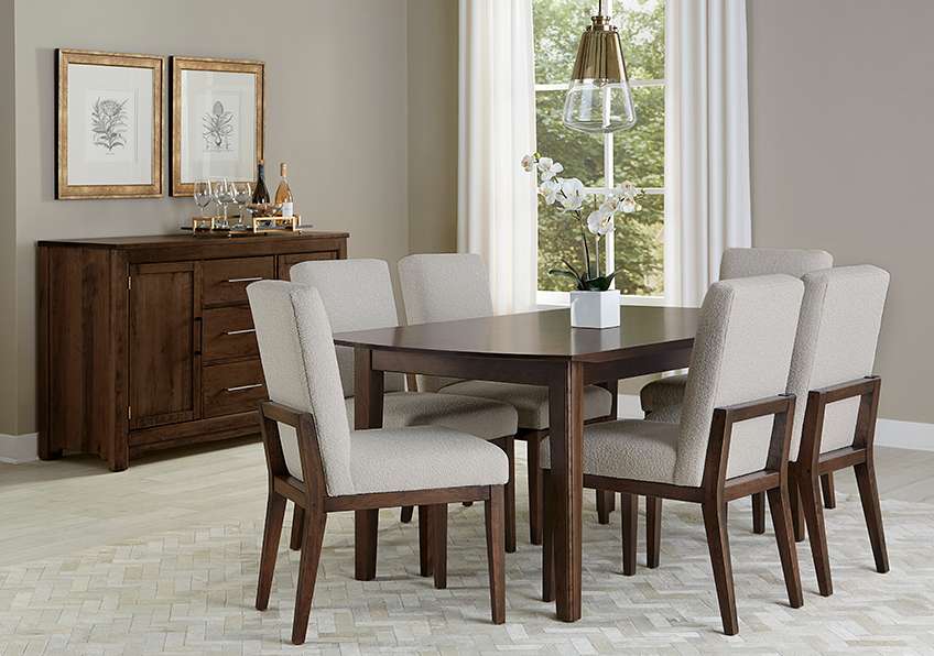 Vaughan Bassett - Crafted Cherry - Artisan and Post Uph Side Chair in Oatmeal Fabric (Set of 2) - 150-030B veiw 5
