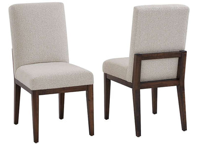 Vaughan Bassett - Crafted Cherry - Artisan and Post Uph Side Chair in White Fabric (Set of 2) - 150-030A veiw 1
