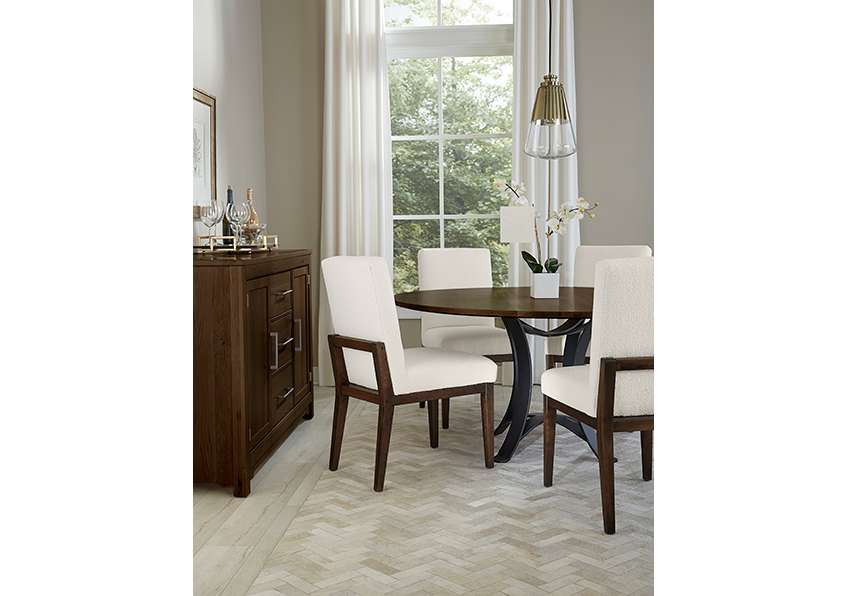Vaughan Bassett - Crafted Cherry - Artisan and Post Uph Side Chair in White Fabric (Set of 2) - 150-030A veiw 5