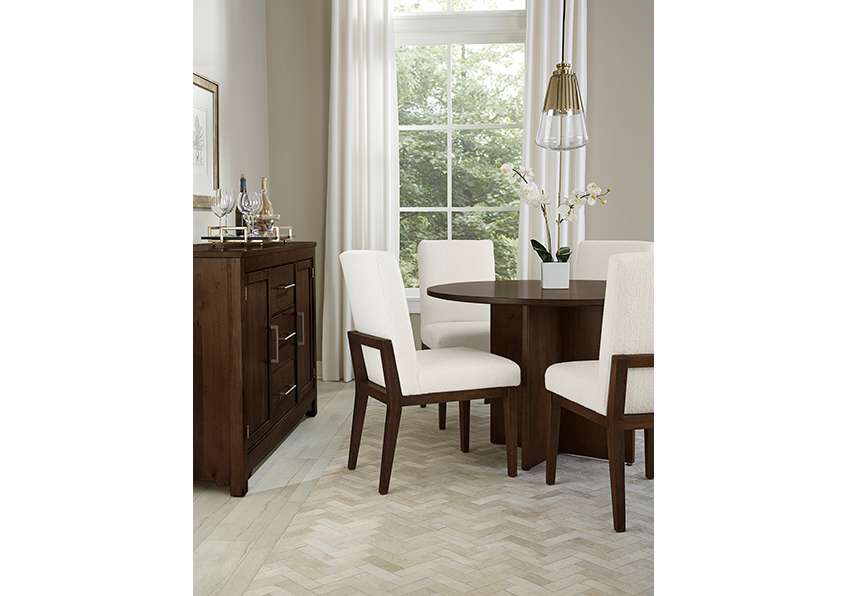 Vaughan Bassett - Crafted Cherry - Artisan and Post Uph Side Chair in White Fabric (Set of 2) - 150-030A veiw 6