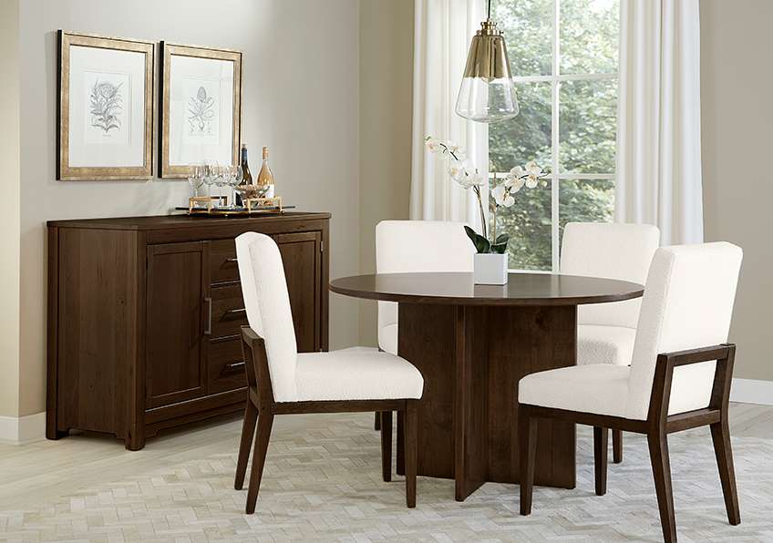 Vaughan Bassett - Crafted Cherry - Artisan and Post Uph Side Chair in White Fabric (Set of 2) - 150-030A veiw 7