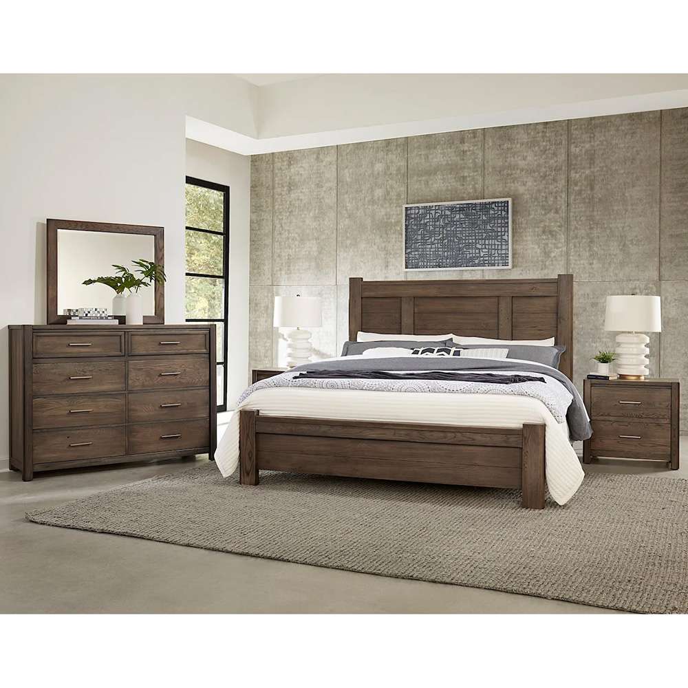 Vaughan Bassett - Crafted Oak - LMCo Home Ben Cal King Poster Bed - 793-668-866-944-MS1 veiw 3