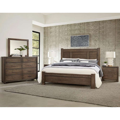 Vaughan Bassett - Crafted Oak - LMCo Home Ben Cal King Poster Bed - 793-668-866-944-MS1 veiw 3