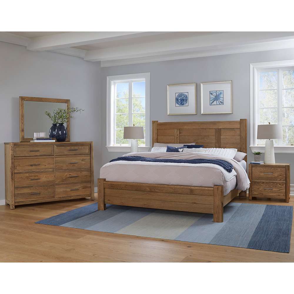Vaughan Bassett - Crafted Oak - LMCo Home BenS King Poster Bed - 790-668-866-922-MS1 veiw 2
