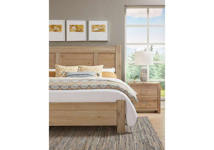 Vaughan Bassett - Crafted Oak - LMCo Home BenS Queen Poster Bed - 795-558-855-922 veiw 3