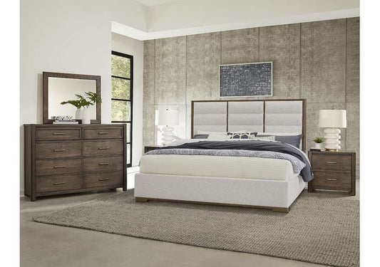 Vaughan Bassett - Crafted Oak - LMCo Home ErinS King Uph - Oatmeal - 793-661B-166B-822B veiw 2
