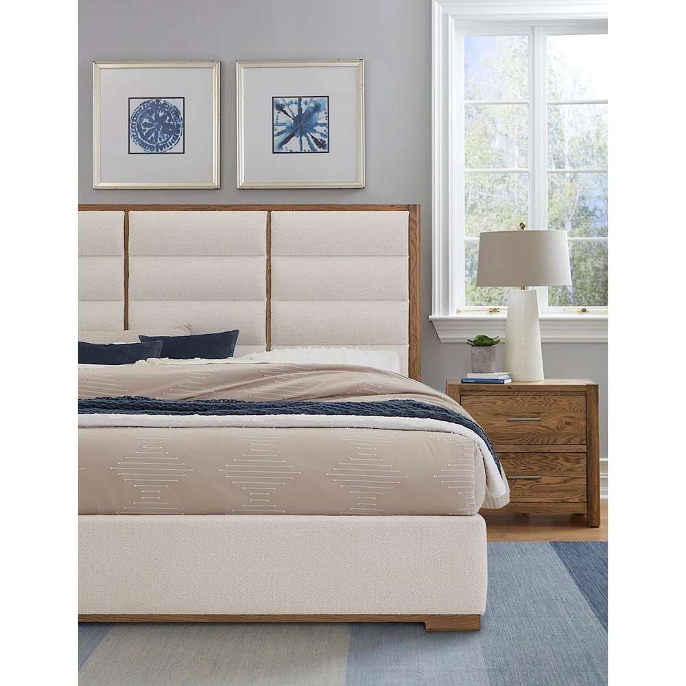 Vaughan Bassett - Crafted Oak - LMCo Home ErinS King Uph - White - 790-661A-166A-822A veiw 3