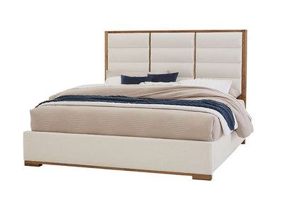 Vaughan Bassett - Crafted Oak - LMCo Home ErinS Queen Uph - White - 790-551A-155A-822A veiw 1
