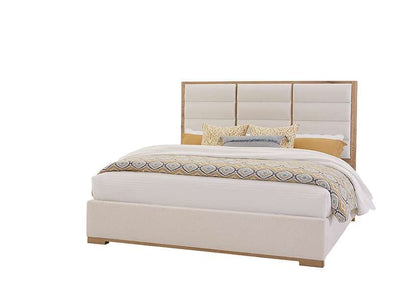Vaughan Bassett - Crafted Oak - LMCo Home ErinS Queen Uph - White - 795-551A-155A-822A veiw 1