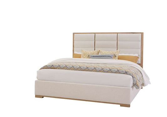 Vaughan Bassett - Crafted Oak - LMCo Home ErinS Queen Uph - White - 795-551A-155A-822A veiw 1