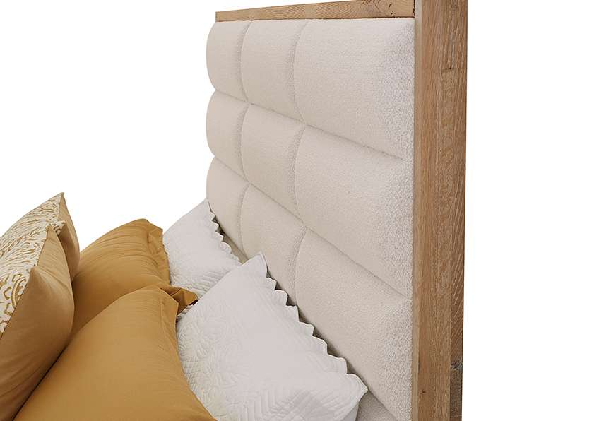 Vaughan Bassett - Crafted Oak - LMCo Home ErinS Queen Uph - White - 795-551A-155A-822A veiw 2