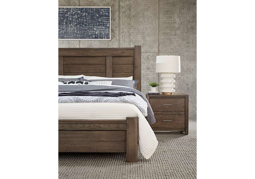 Vaughan Bassett - Crafted Oak - LMCo Home Nightstand With 2 Drawers - 793-227 veiw 2