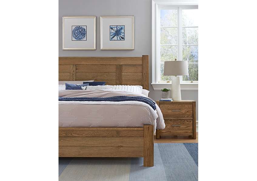 Vaughan Bassett - Crafted Oak - LMCo Home Nightstand With 2 Drawers - 790-227 veiw 3