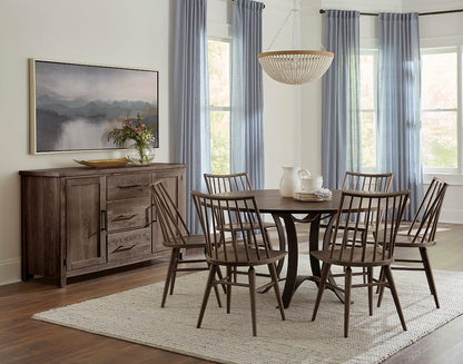 Vaughan Bassett - Dovetail - 60" Round Table And Base - Aged Grey - 753-202-060  view 2