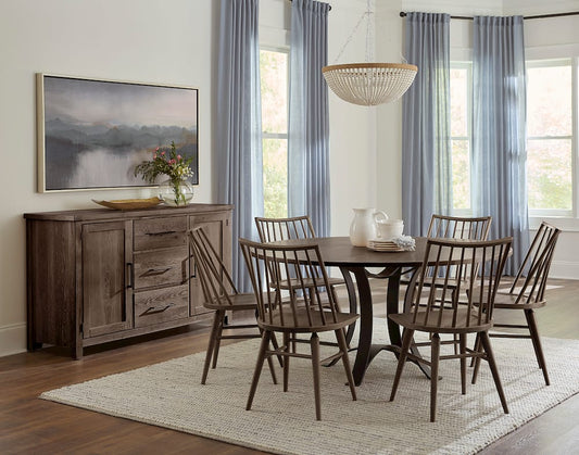 Vaughan Bassett - Dovetail - 60" Round Table And Base - Aged Grey - 753-202-060  view 2