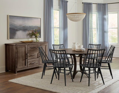 Vaughan Bassett - Dovetail - 60" Round Table And Base - Aged Grey - 753-202-060  view 3