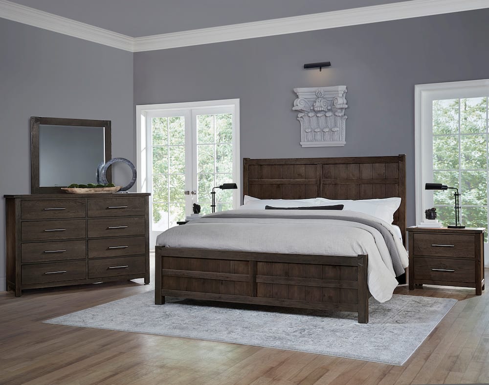 Vaughan Bassett - Dovetail - Queen Board & Batten Bed - Java - 750-559-955-922  view 4