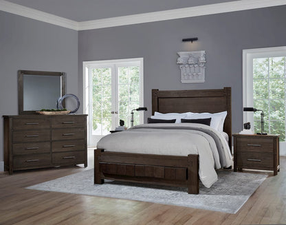 Vaughan Bassett - Dovetail - Queen Poster Bed With 6X6 Fb - Java - 750-558-155-922  view 2