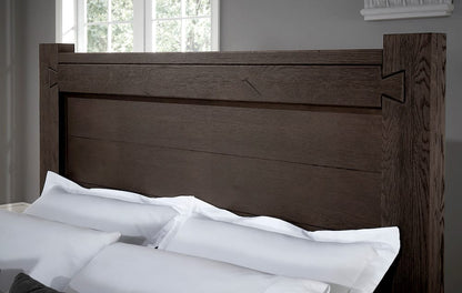 Vaughan Bassett - Dovetail - Queen Poster Bed With 6X6 Fb - Java - 750-558-155-922  view 3