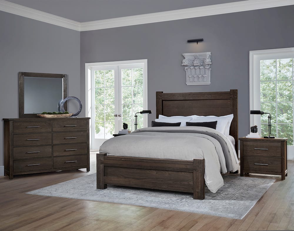 Vaughan Bassett - Dovetail - Queen Poster Bed With 6X6 Fb - Java - 750-558-155-922  view 5