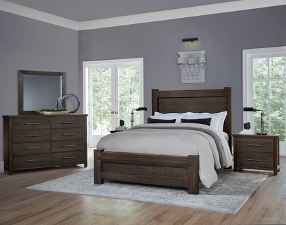 Vaughan Bassett - Dovetail - Queen Poster Bed With 6X6 Fb - Java - 750-558-155-922  view 5