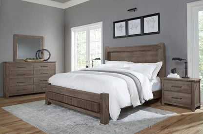 Vaughan Bassett - Dovetail - Queen Poster Bed With 6X6 Fb - Mystic Grey - 751-558-155-922  view 3
