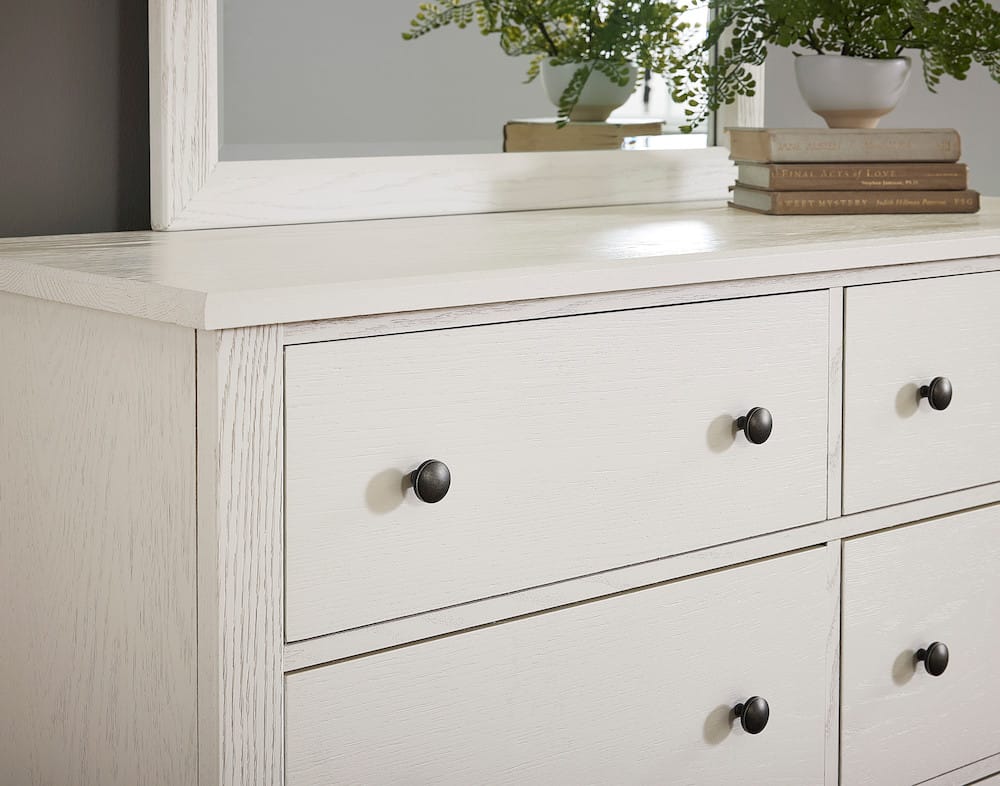 Vaughan Bassett - Fundamentals - Dresser - 6 Drwr - White - 16-002  view 4