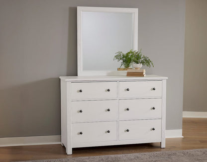 Vaughan Bassett - Fundamentals - Dresser - 6 Drwr - White - 16-002  view 5