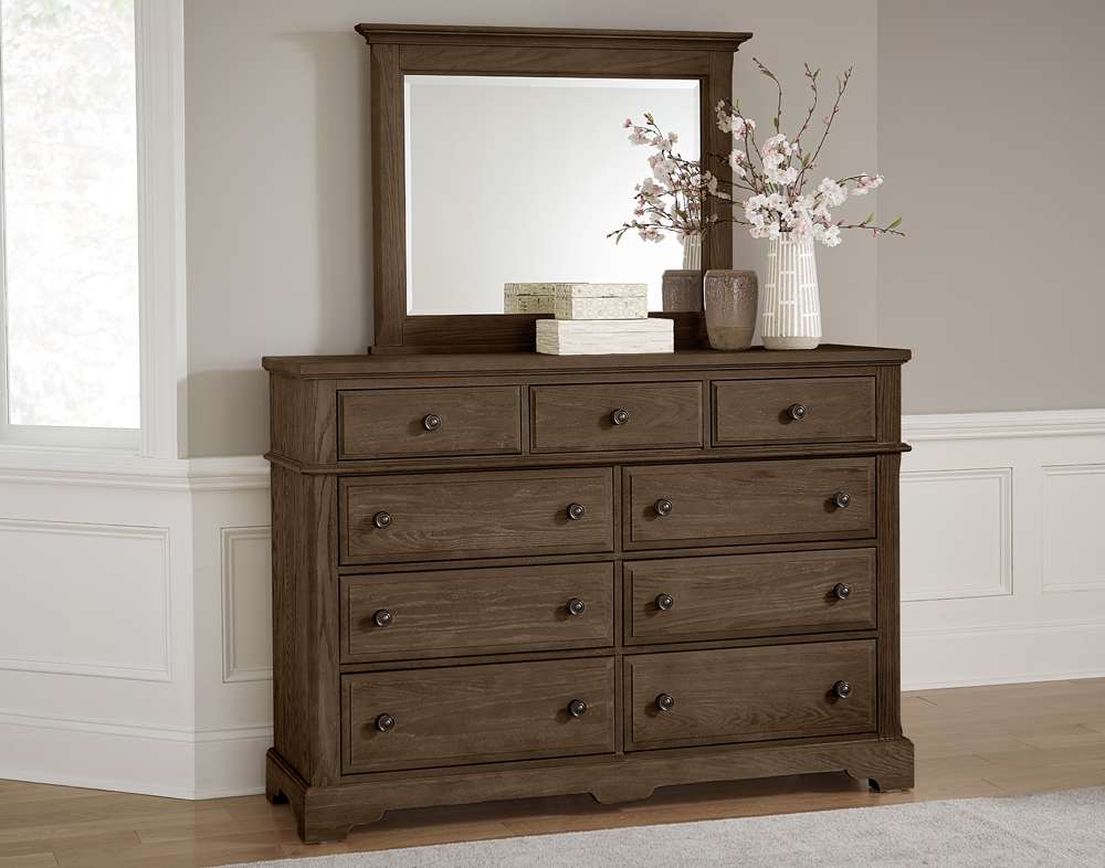 Vaughan Bassett - Heritage Bureau with 9 Drawers in Cobblestone Oak - 112-003 veiw 3
