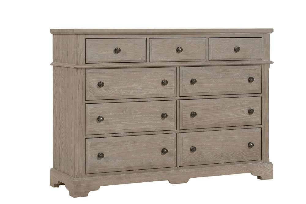 Vaughan Bassett - Heritage Bureau with 9 Drawers in Greystone - 114-003 veiw 1