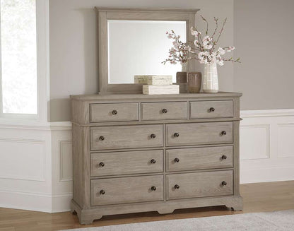 Vaughan Bassett - Heritage Bureau with 9 Drawers in Greystone - 114-003 veiw 3