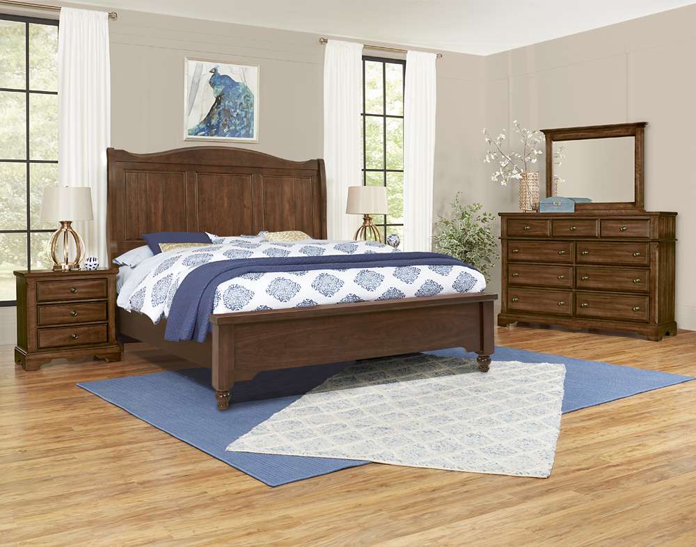 Vaughan Bassett - Heritage California King Sleigh Bed in Amish Cherry - 110-663-166-744-MS2 veiw 3