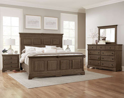 Vaughan Bassett - Heritage King Mansion Bed in Cobblestone Oak - 112-669-966-733-MS2 veiw 3