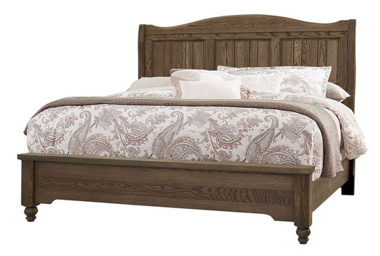 Vaughan Bassett - Heritage King Sleigh Bed in Cobblestone Oak - 112-663-166-733-MS2 veiw 1