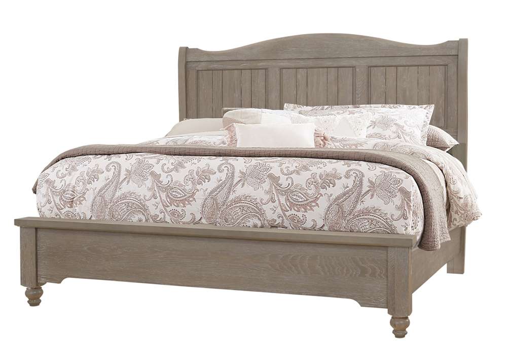 Vaughan Bassett - Heritage King Sleigh Bed in Greystone - 114-663-166-733-MS2 veiw 1