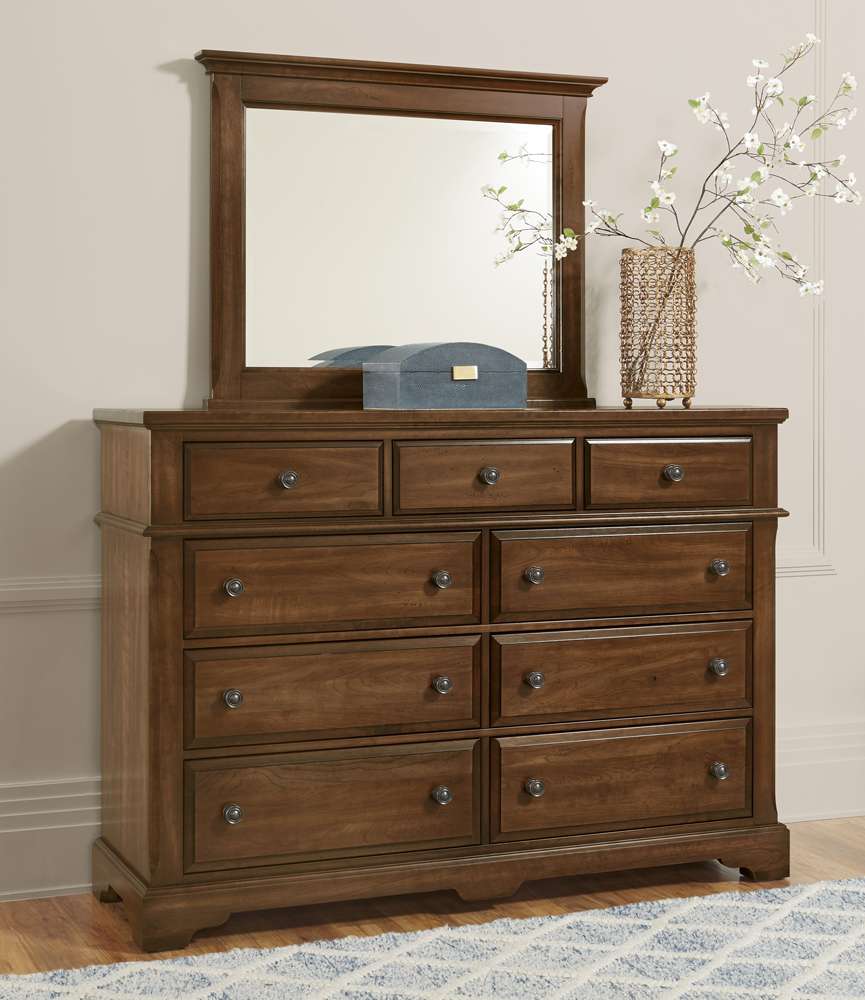 Vaughan Bassett - Heritage Landscape Mirror in Amish Cherry - 110-446 veiw 4