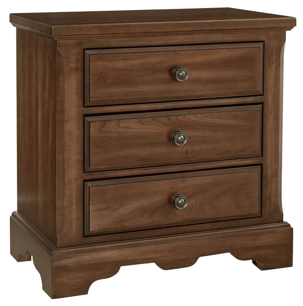 Vaughan Bassett - Heritage Night Stand with 3 Drawers in Amish Cherry - 110-227 veiw 1