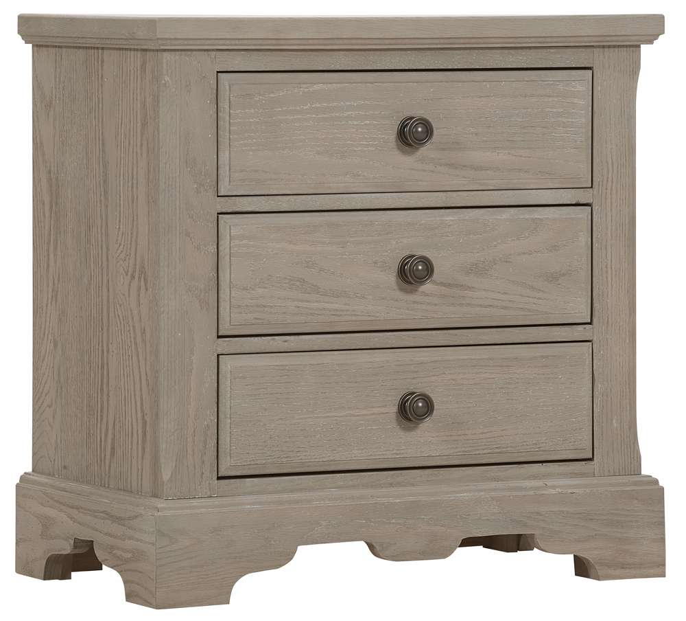 Vaughan Bassett - Heritage Night Stand with 3 Drawers in Greystone - 114-227 veiw 1