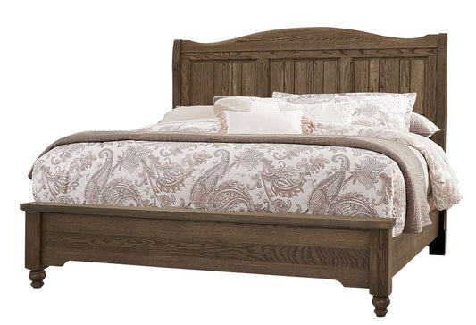 Vaughan Bassett - Heritage Queen Sleigh Bed in Cobblestone Oak - 112-553-155-722 veiw 1
