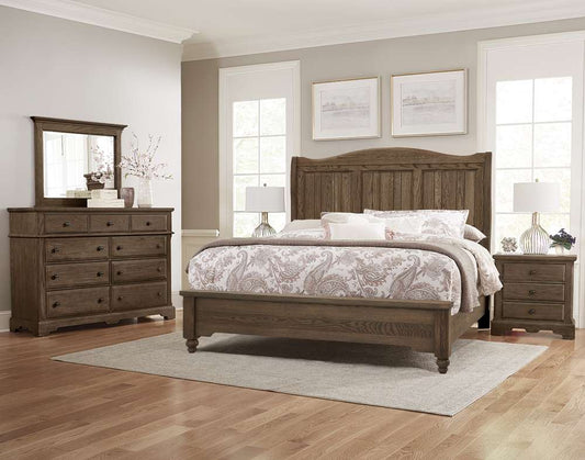 Vaughan Bassett - Heritage Queen Sleigh Bed in Cobblestone Oak - 112-553-155-722 veiw 2