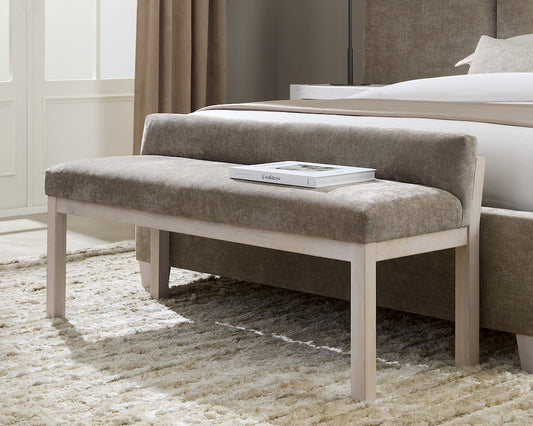 Vaughan Bassett - Joinery - Brindle Grey Uph Bench - 194-080X  view 1