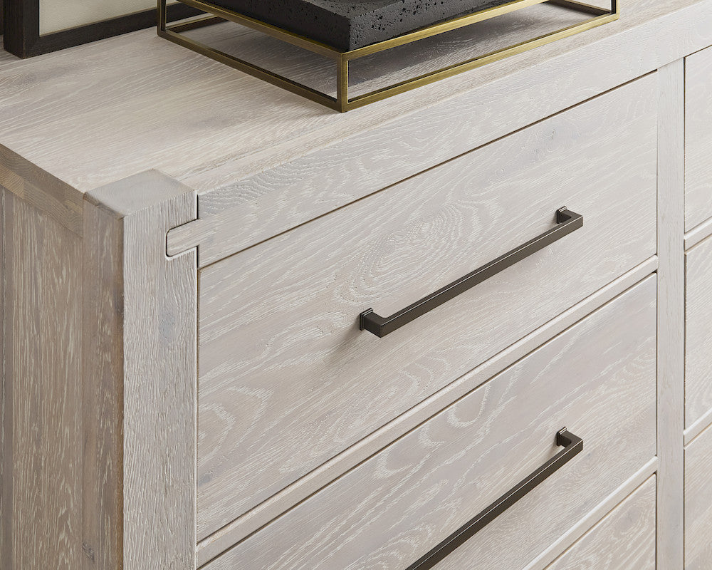 Vaughan Bassett - Joinery - Dresser - 6 Drwr - Washed White Oak - 194-003  view 6