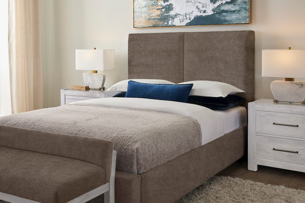 Vaughan Bassett - Joinery - King Uph Bed-Brindle Grey - 194-661X-166X-822X-404  view 1