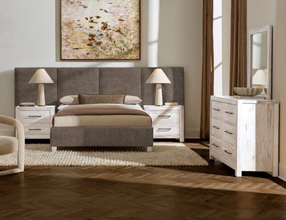 Vaughan Bassett - Joinery - King Uph Wallbed-Brindle Grey - 194-661X-166X-822X-404-444X  view 4