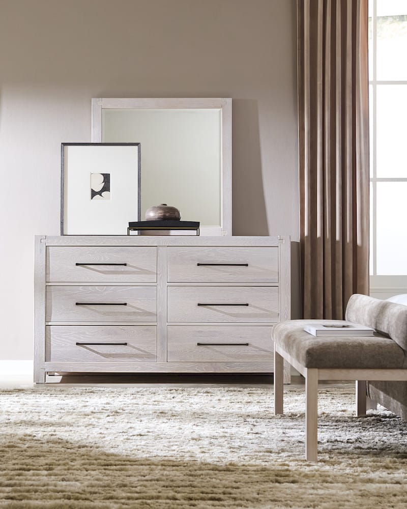 Vaughan Bassett - Joinery - Landscape Mirror - Washed White Oak - 194-446  view 2