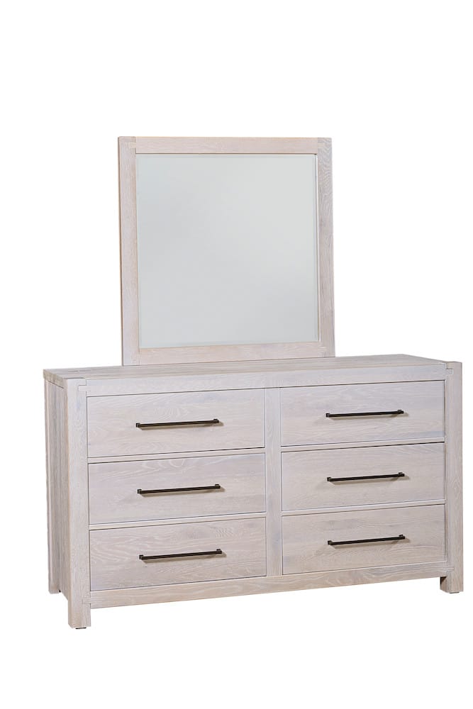 Vaughan Bassett - Joinery - Landscape Mirror - Washed White Oak - 194-446  view 4