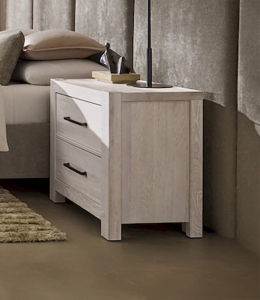 Vaughan Bassett - Joinery - Night Stand - 2 Drwr - Washed White Oak - 194-227  view 1