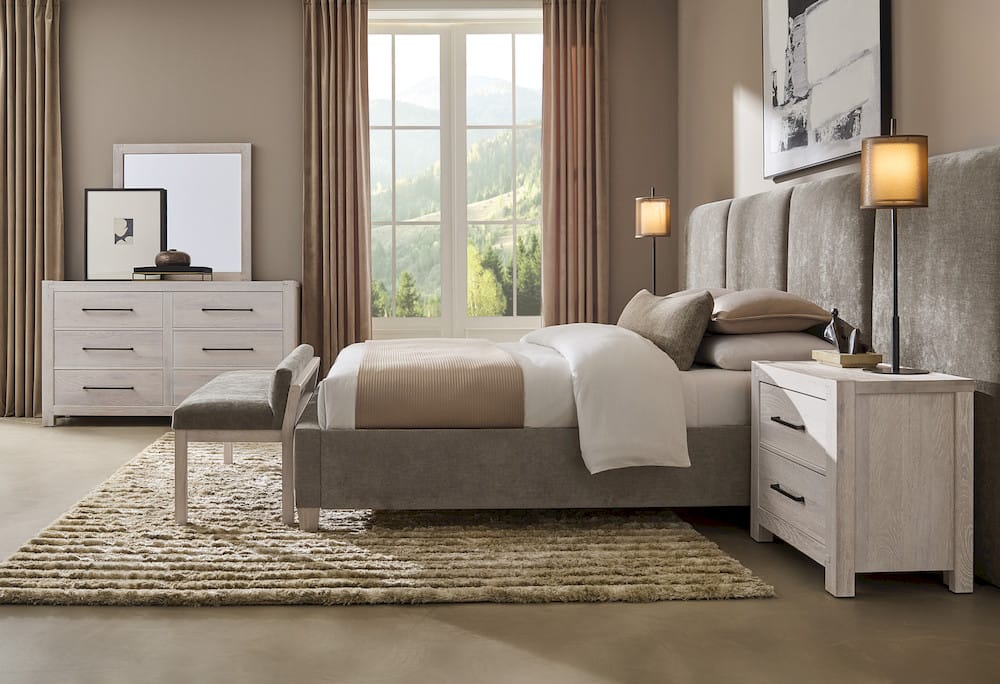 Vaughan Bassett - Joinery - Queen Uph Wallbed-Brindle Grey - 194-551X-155X-822X-404-444X  view 2