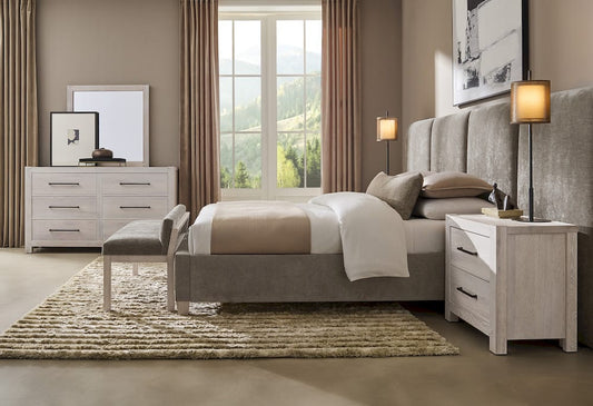 Vaughan Bassett - Joinery - Queen Uph Wallbed-Brindle Grey - 194-551X-155X-822X-404-444X  view 2